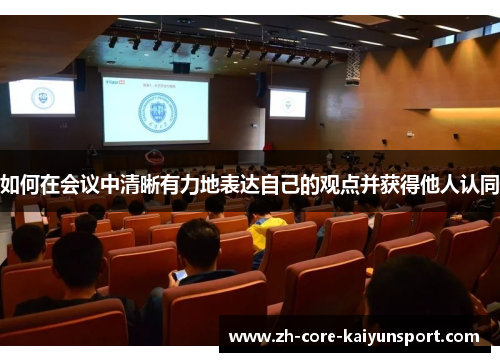 如何在会议中清晰有力地表达自己的观点并获得他人认同