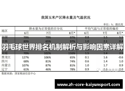 羽毛球世界排名机制解析与影响因素详解